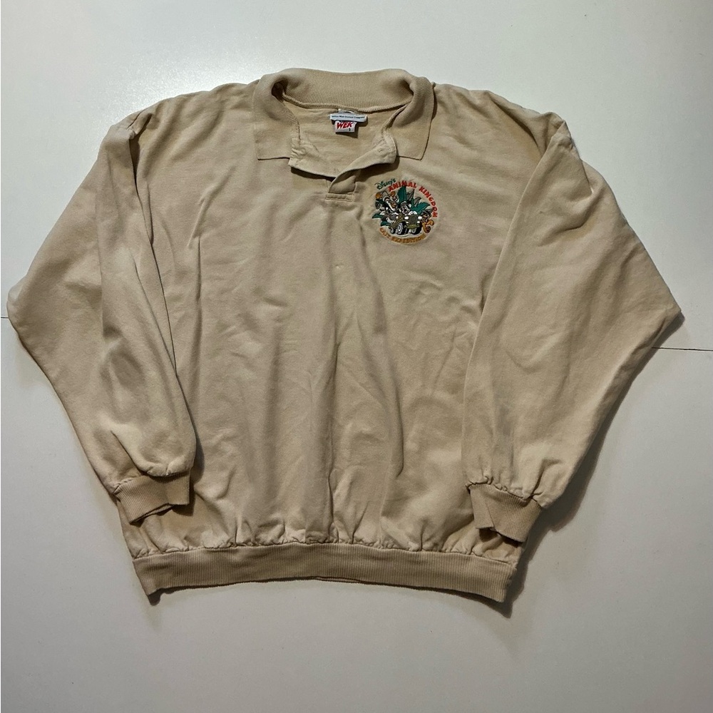 Vintage Disney Animal Kingdom Cast Expedition Mickey Mouse Pullover Sweatshirt - Picture 2 of 12